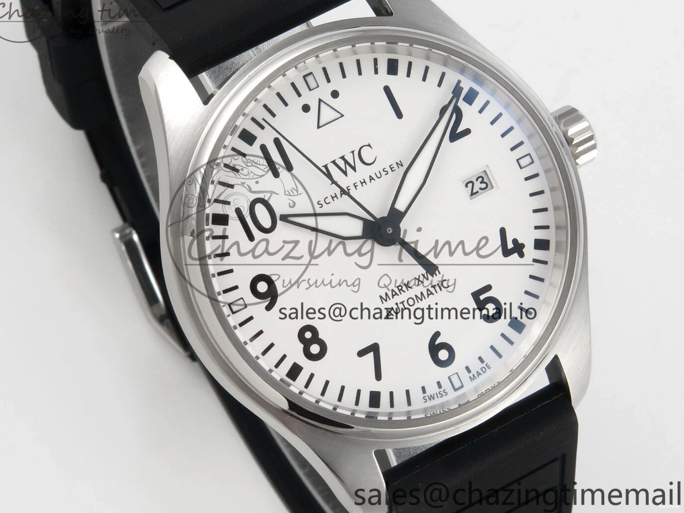 MIROTIME 0320 SunProtective Pilot Mark XX BLSF SS 1:1 Best Edition White Dial on Black Rubber Strap MIYOTA 6995